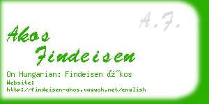 akos findeisen business card